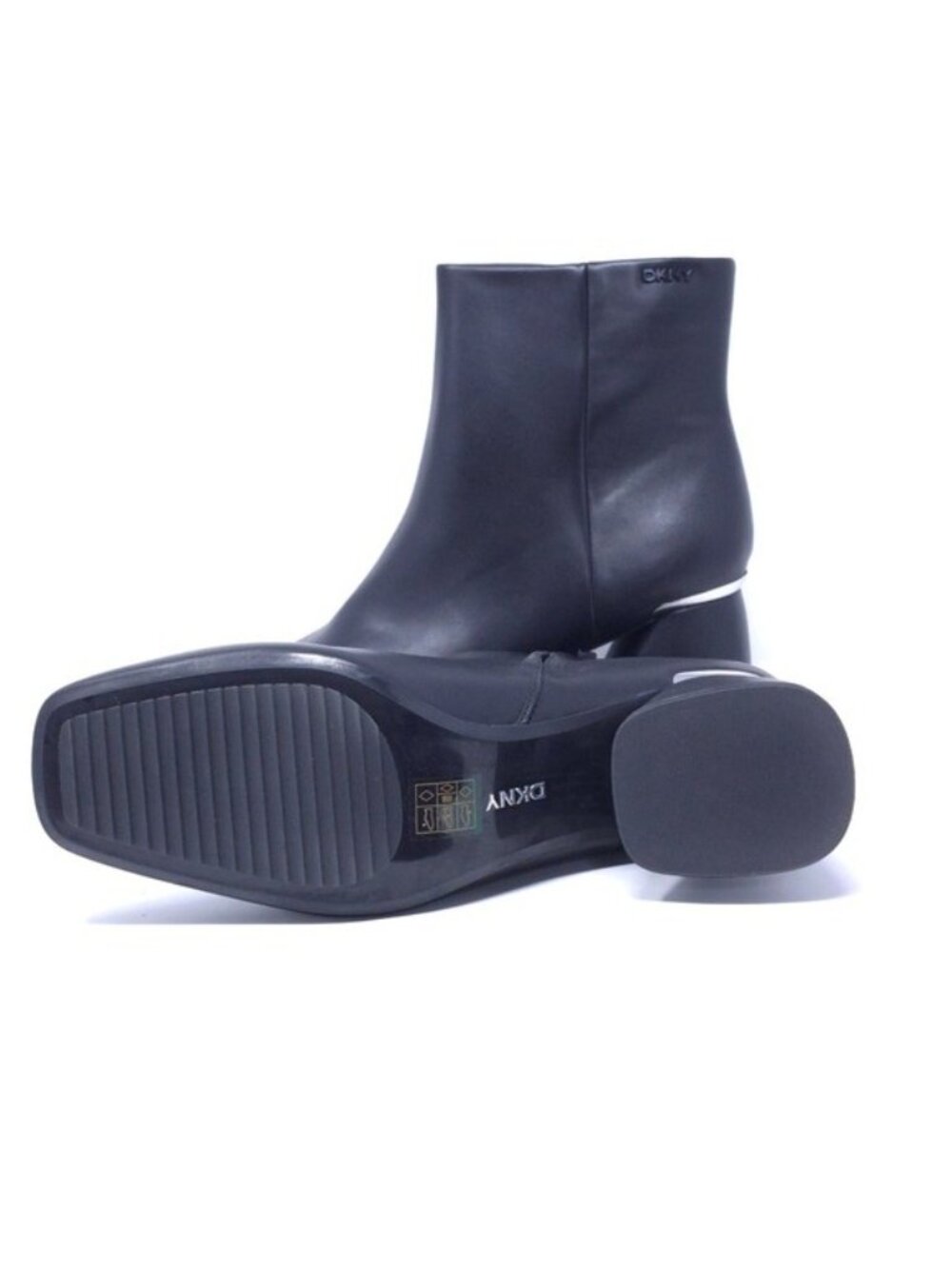 Dkny Caleena Helled 64MM Faux Leather Ankle Boots, Black - Picture 7 of 12